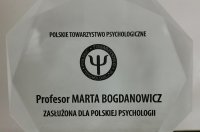 „Zasłużona dla polskiej psychologii” prof. Marta Bogdanowicz