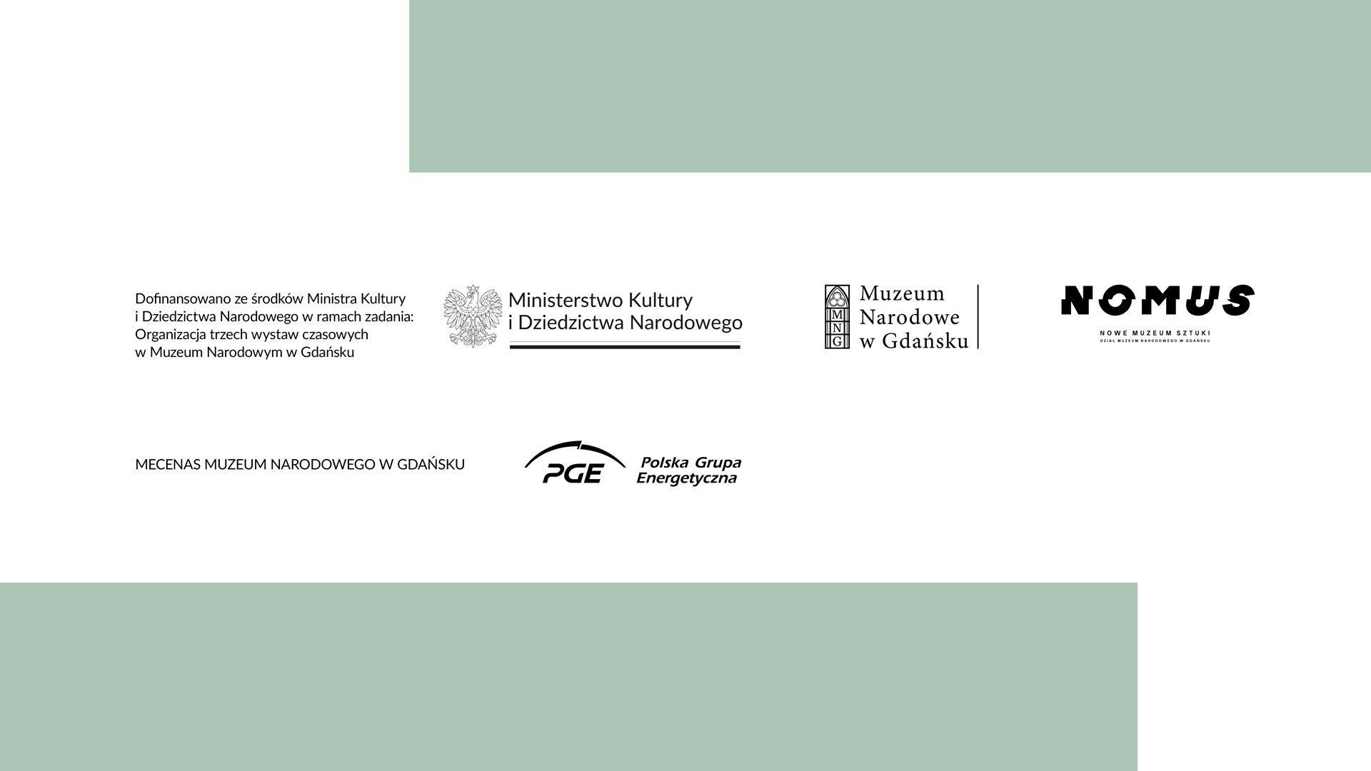 Logotypy organizacji zaangażowanych w wystawę