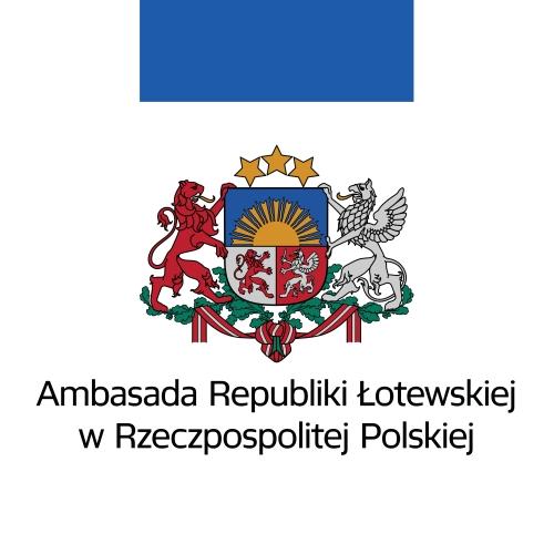 Logo: Ambasada Republiki Łotewskiej w Rzeczpospolitej Polskiej