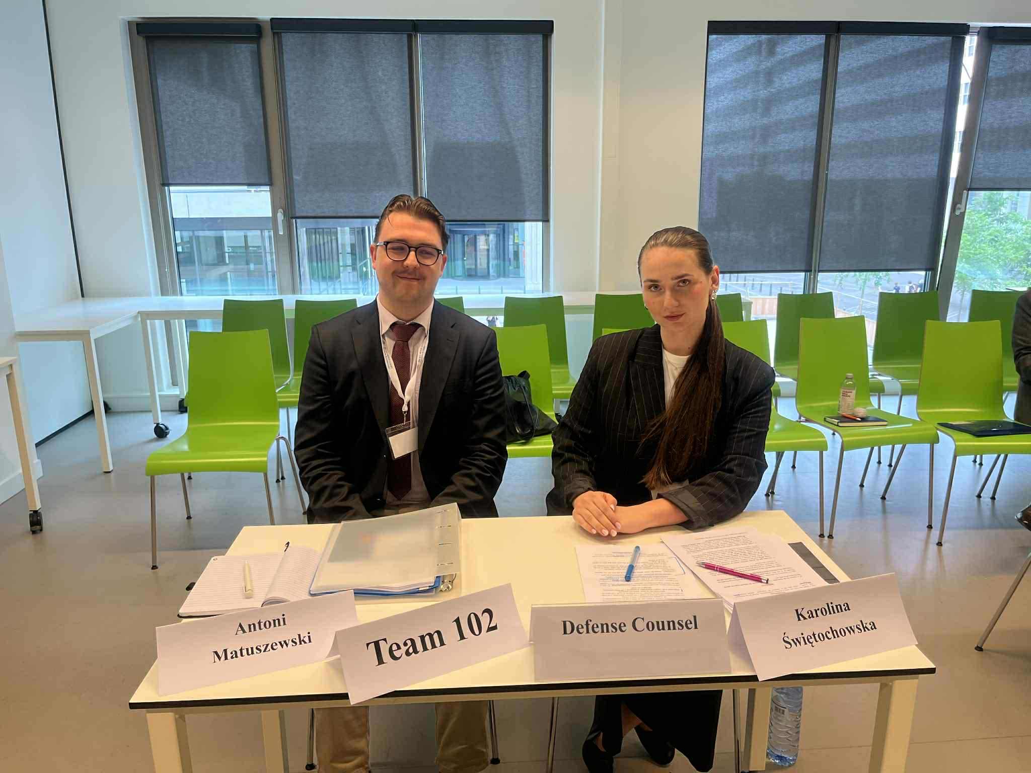 Drużyna USWPS na konkursach ICC Moot Court