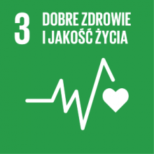 Dobre zdrowie i jakość życia ikona trzeciego celu zrównoważonego rozwoju
