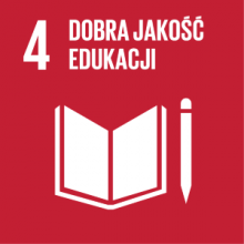 Dobra jakość edukacji ikona czwartego celu zrównoważonego rozwoj