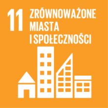 Zrównoważone miasta i społeczności ikona jedenastego celu zrównoważonego rozwoju