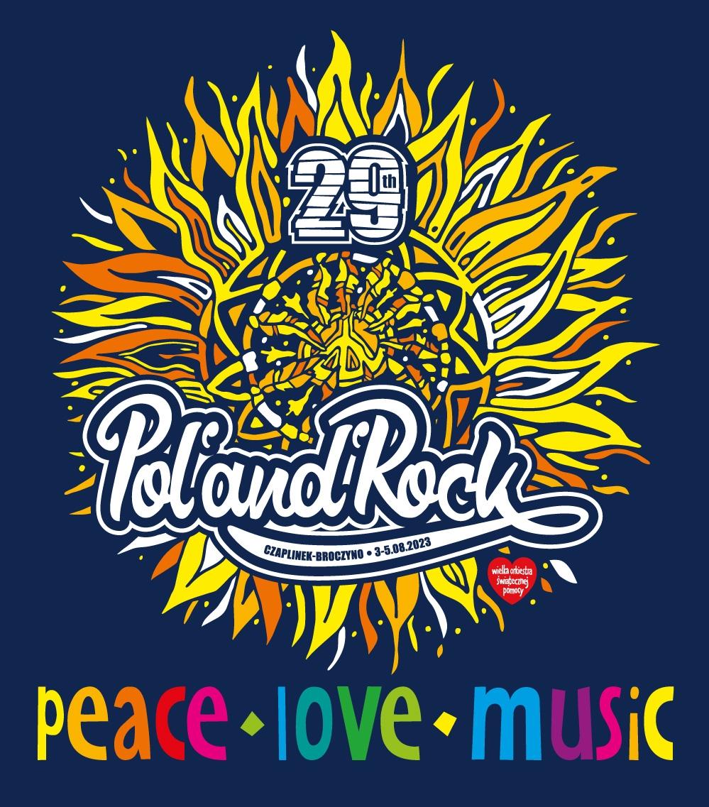 Grafika z logo festiwalu – rysunek żółtego słonecznika na granatowym tle