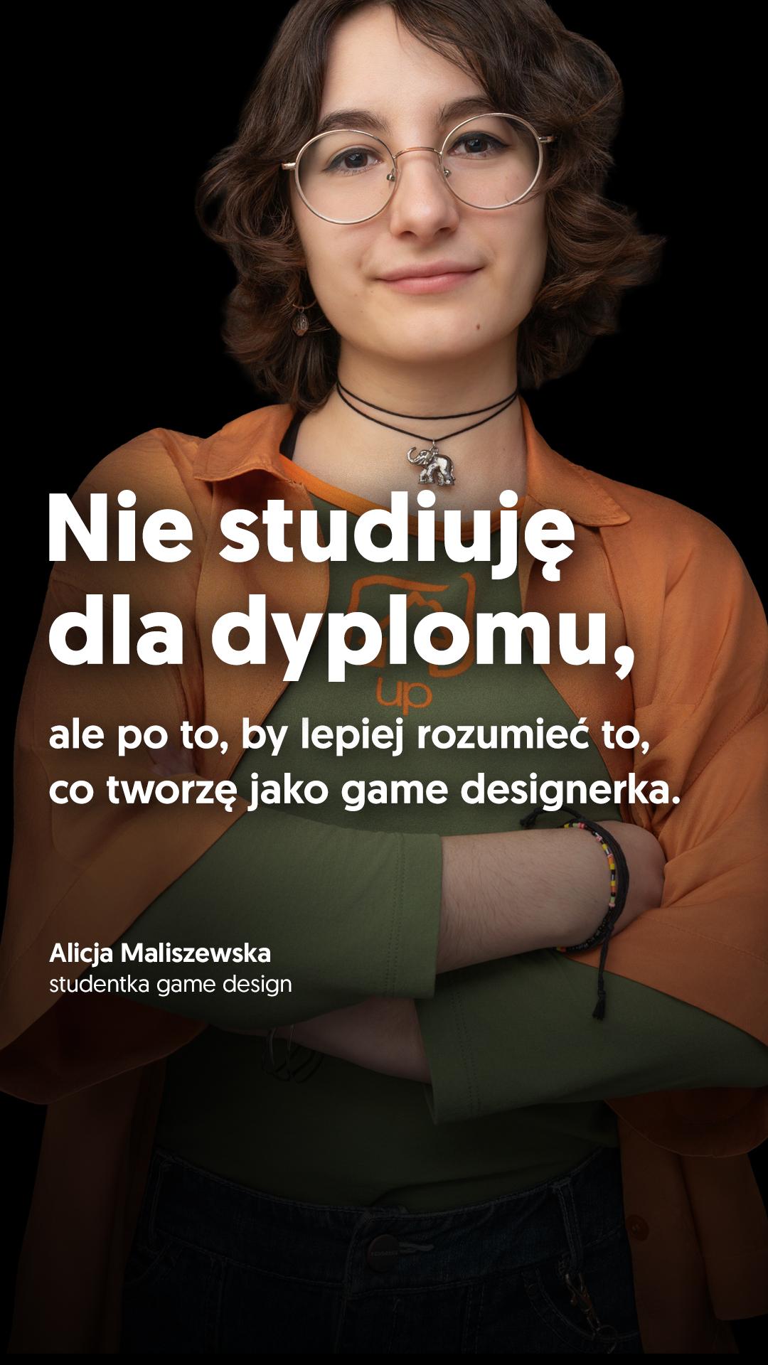 Reklama z Aleksandrą Klewek, studentką dziennikarstwa i komunikacji społecznej na Uniwersytecie SWPS