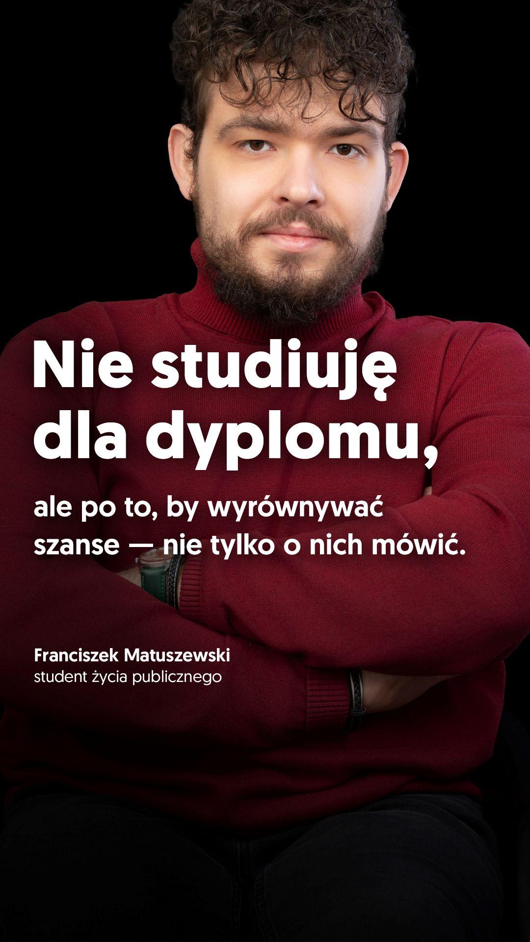Reklama z Aleksandrą Mandat, studentką sztuki cyfrowej na Uniwersytecie SWPS