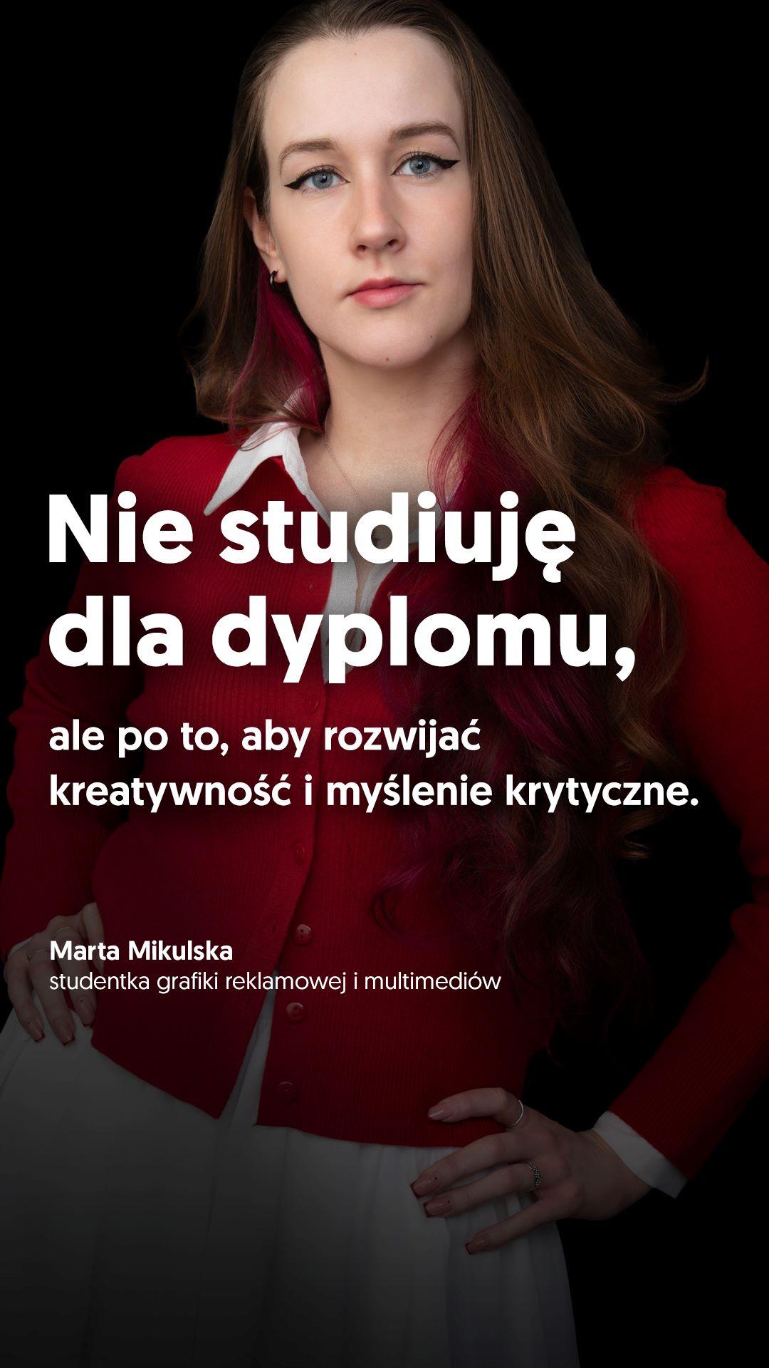 Reklama z Grzegorzem Gąsienicą, studentem psychologii na Uniwersytecie SWPS