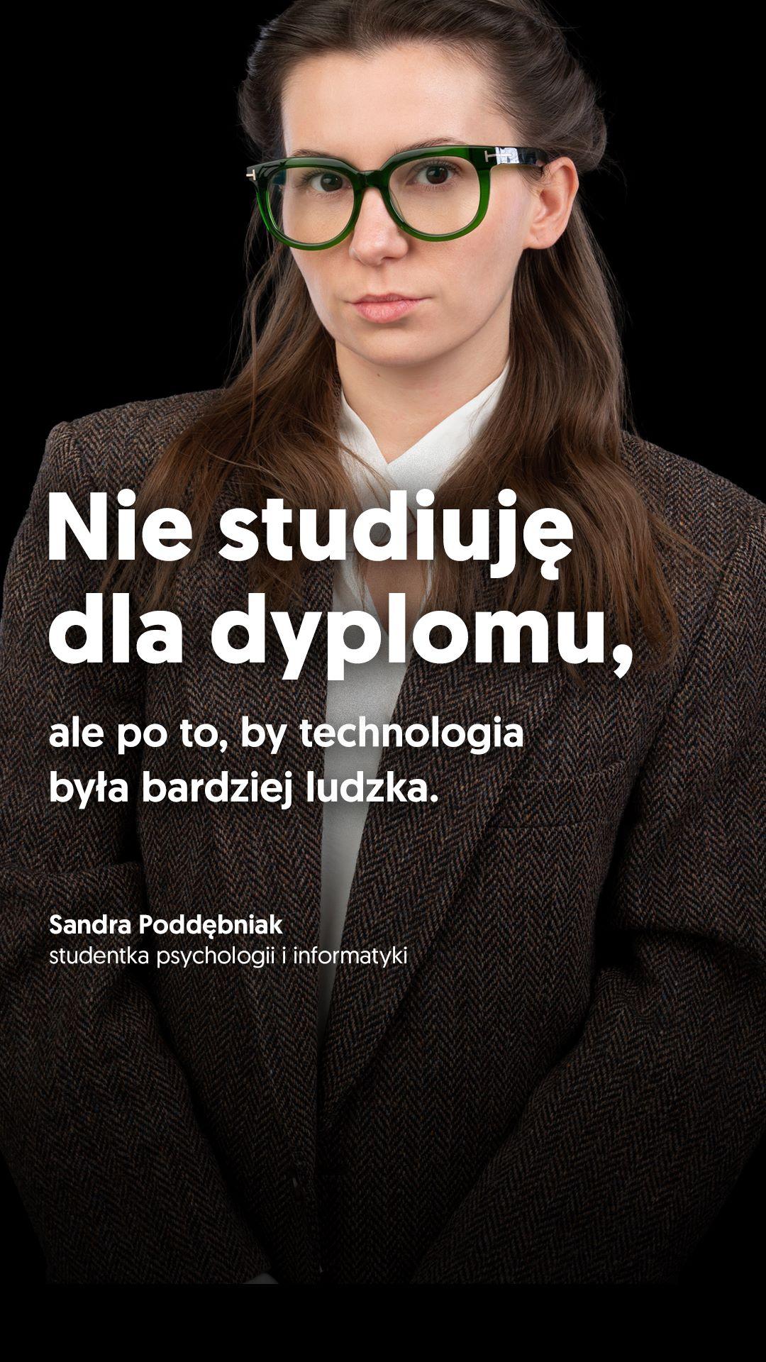 Reklama z Aleksandrą Klewek, studentką dziennikarstwa i komunikacji społecznej na Uniwersytecie SWPS