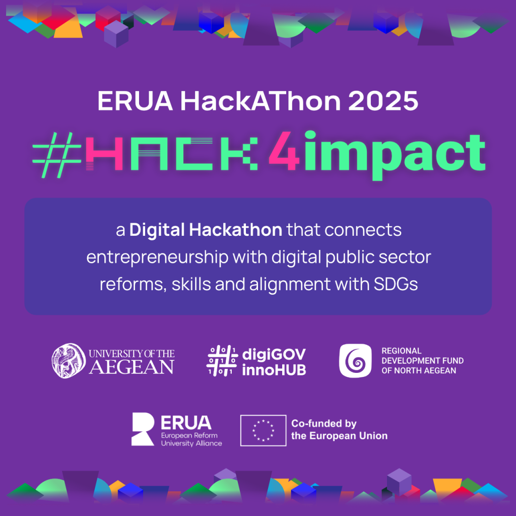 Infografika reklamująca wydarzenie Hack4impact 2025 