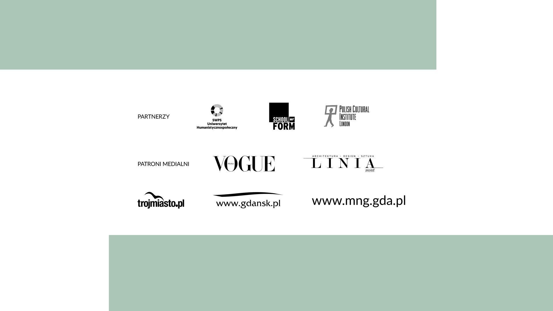 Logotypy organizacji zaangażowanych w wystawę